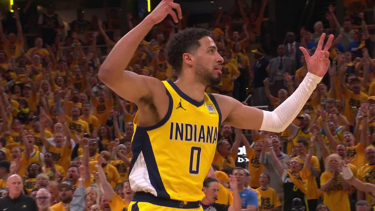 HALI FOR THREE 🎯 Pacers are cooking early in Game 6 on ABC 👀