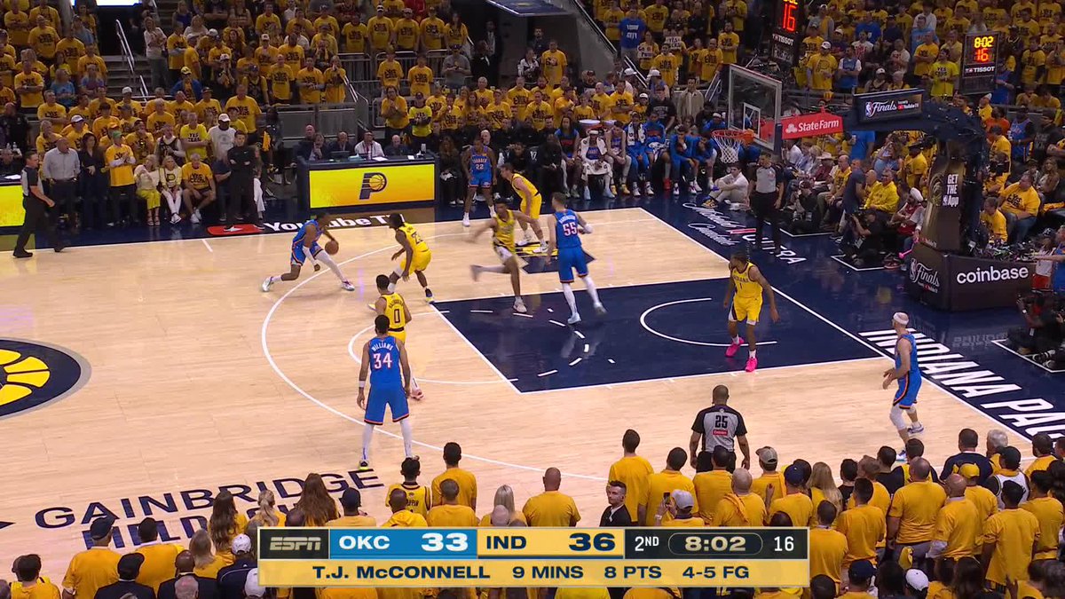 Tyrese Haliburton and the Pacers' offense are getting it done in the first half of Game 6. Mike Breen has the NBA Finals call for ESPN on ABC. 🏀🔥📺🎙️ #NBA #NBAFinals