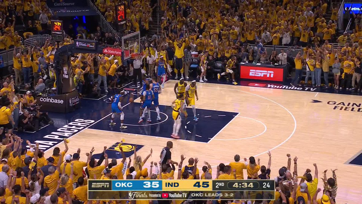 An extremely textbook fast break. Real Hoosiers energy (via @nbatv)
