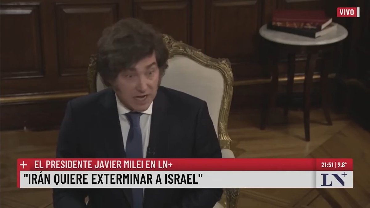 🇦🇷⚔️🇮🇷 | El Presidente Milei explica el conflicto entre Israel e Iran y la batalla por el futuro de Occidente. “Iran es un Enemigo de Argentina” Javier Milei | Benjamin Netanyahu - בנימין נתניהו