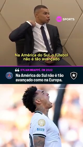 Em 2022, antes da Copa do Mundo do Qatar, Kylian Mbappé disse que o futebol sul-americano não era tão avançado quanto o futebol europeu. HOJE, O BOTAFOGO DERRUBOU O CAMPEÃO DA CHAMPIONS LEAGUE! ⚫⚪🇧🇷 #MundialDeClubes2025