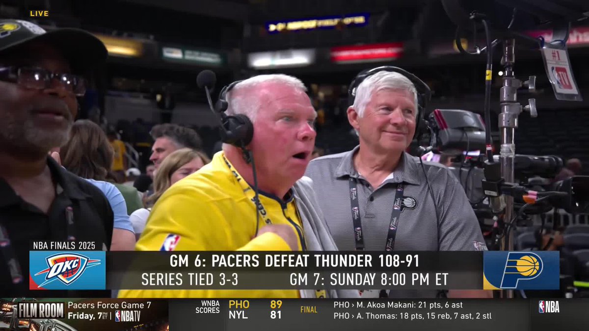 "Just disappointed he missed two foul shots." 😂 T.J. McConnell's pops crashed the NBA TV set after Game 6 👏