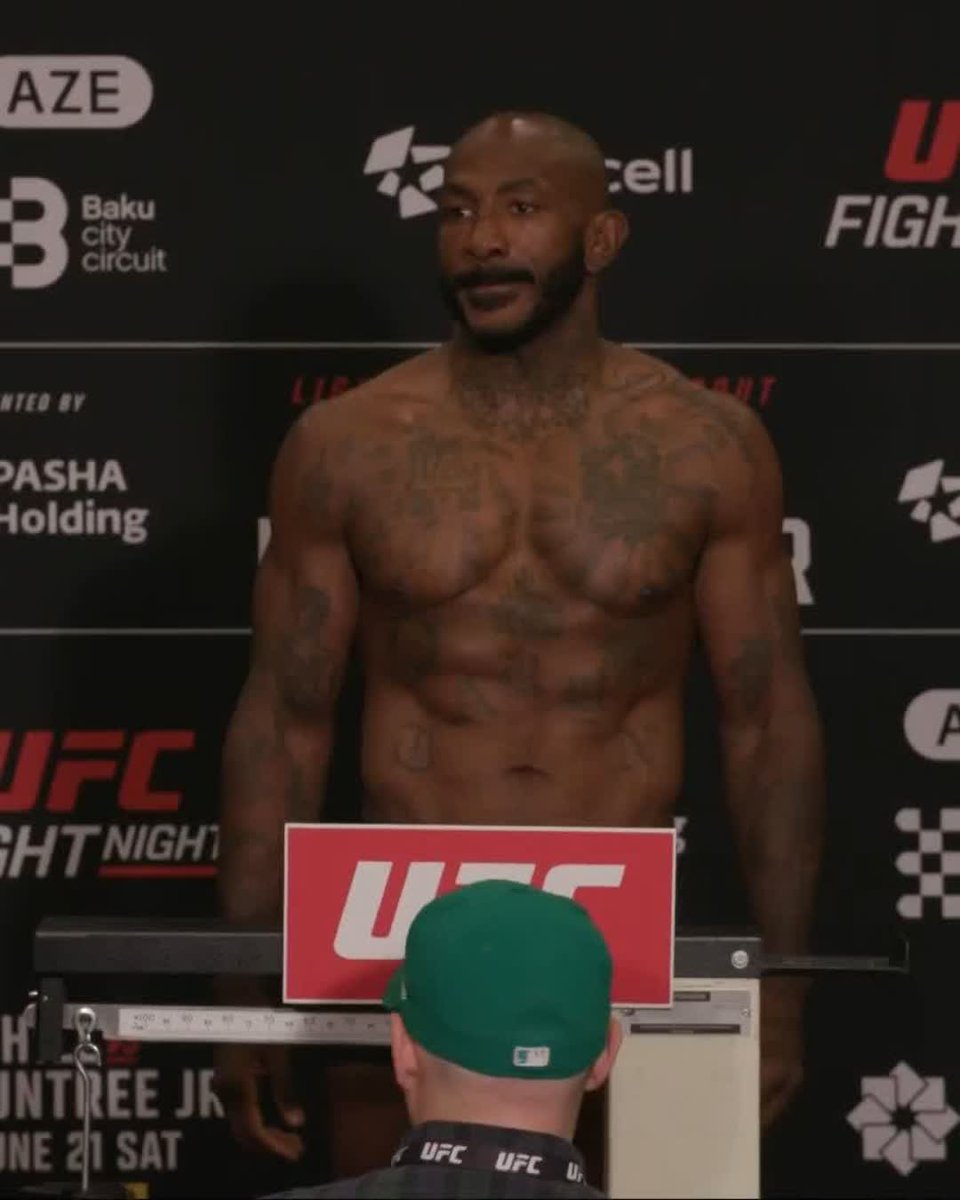 First to the scale in Baku 👏 Khalilrountree weighs-in at 206lbs! [ #UFCBaku | TOMORROW on ABC | 3pmET ]