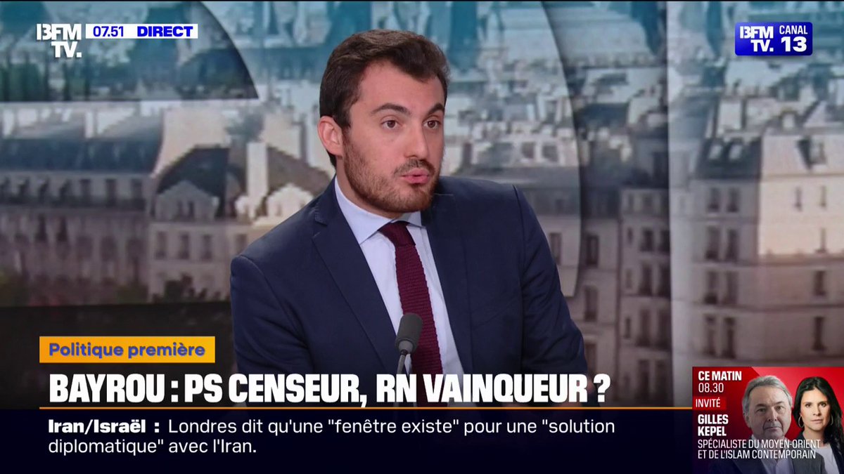 "Si les socialistes renouent avec la posture dogmatique de la censure automatique, alors les nationalistes [...] auront l'avenir de François Bayrou entre les mains" L'édito politique de Arthur Berdah