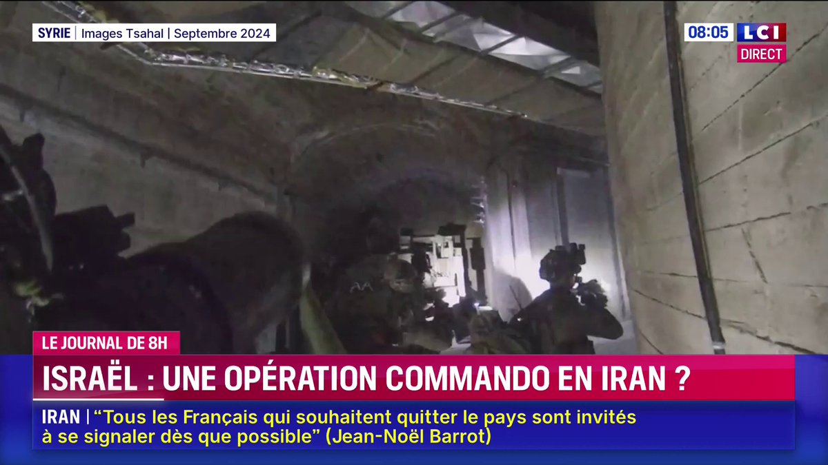 ➡️ Vers une opération terrestre israélienne en Iran ? 📺 Le 6/9 sur LCI