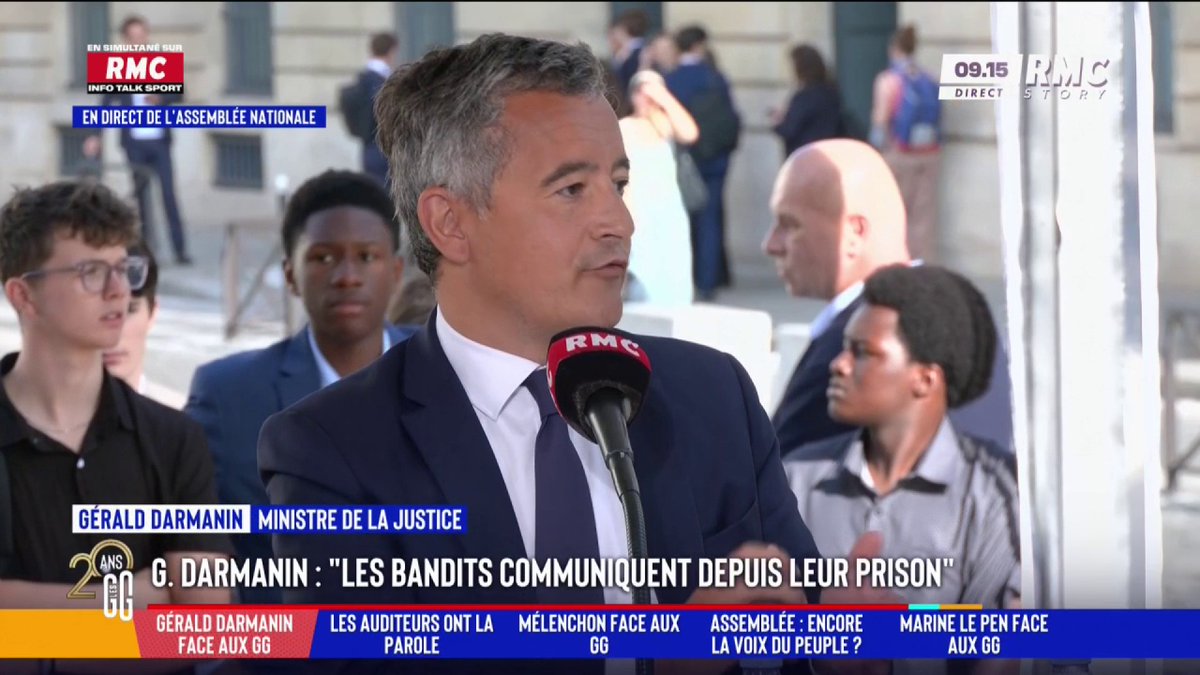 🎙 Gérald Darmanin face aux GG. 🗣 Gérald Darmanin : "On va isoler les plus dangereux dans des prisons de haute sécurité. Il y un lien entre le grand banditisme et la délinquance de quartier. (...) Et je propose également la suppression générale du sursis." #GGRMC