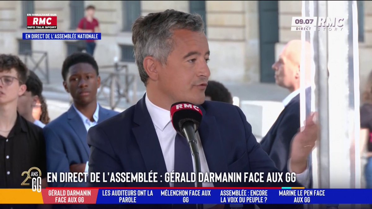 🎙 Darmanin : "Je suis pour abaisser la majorité pénale à 16 ans. La justice qui touche les mineurs aura une part très importante dans le débat présidentiel. (...) Soit je trouve des gens qui sont d'accord avec moi et je les soutiendrai, soit je porterai ça." #GGRMC