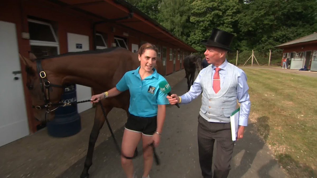 "What is Alan King's daughter doing working for Joseph O'Brien?!" 😆 We sent Luke out to see some of the horses and grooms on their morning routine 🏇