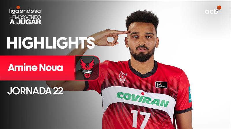 🇪🇸リーガACB得点リバウンド共に5位のアミン・ヌアがBリーグへ Amine Noua 28歳 202cm stats 🇪🇸 29.0min 16.1P 6.5R 1.4A FG43.7 3P26.8 FT82.2