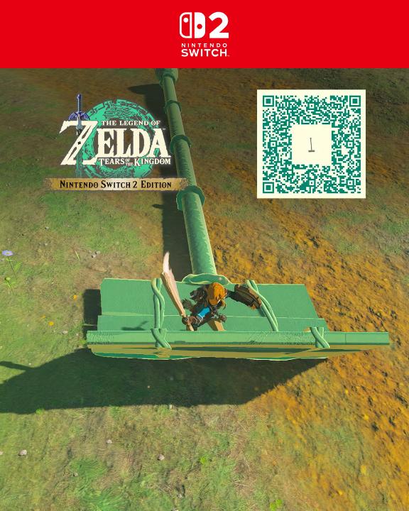 Incoming! Scan the QR Code using ZELDA NOTES to use this catapult blueprint in The Legend of #Zelda: #TearsOfTheKingdom – #NintendoSwitch2 Edition.