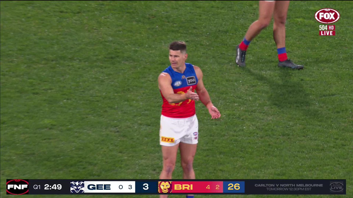 "Surely he's far enough away." Dayne Zorko gave away a 50m penalty for entering the protected area, costing his side a goal. 📺 Watch #AFLCatsLions on ch. 504 or stream on Kayo: ✍️ BLOG 🔢 MATCH CENTRE