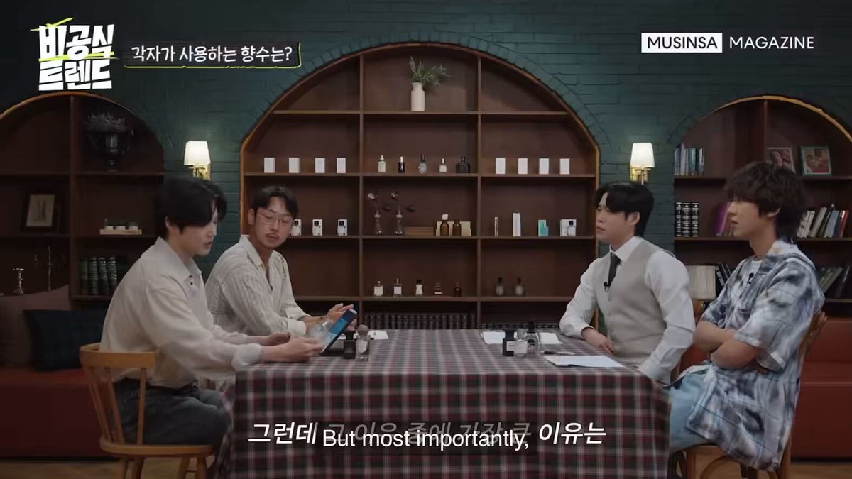 Junmyeon mentioned about how he doesn't use perfumes because he just naturally smells nice and Sehun would compliment him that and bite him? EVEN CHANYEOL IS CONFUSED PLS 😭 🐰: But the main reason (i don't use perfumes) is because, i just smell nice naturally 🍒: Can you feel it? Hyung, you can smell yourself? 🐰: I can't tell, i don't actually know, but Sehunie would always say "I like Suho hyung's (smell) the best" and bite me! 🍒: That sounds a bit strange tho?🤨