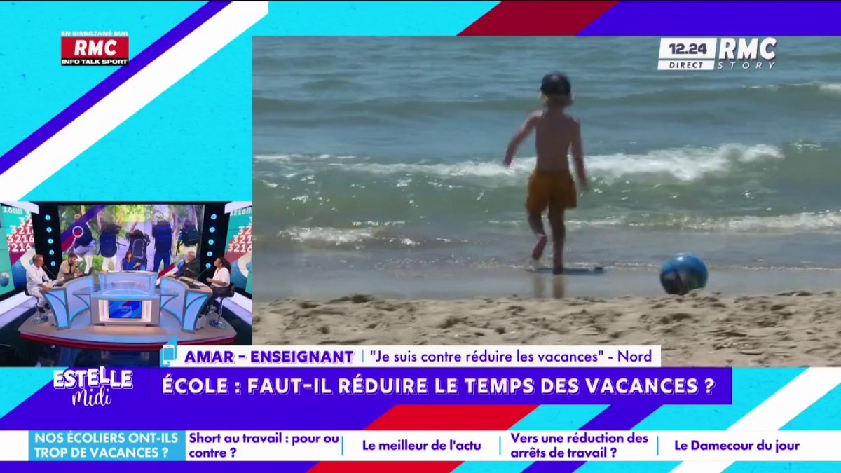 🏫 École : faut-il réduire le temps des vacances ? 📞 Amar, enseignant : "On n'a jamais été augmenté depuis 2020, on s'appauvrit... On est beaucoup à démissionner ! Les vacances, c'est le seul avantage que les profs ont ! On n'a pas de tickets resto, mutuelles..." #EstelleMidi