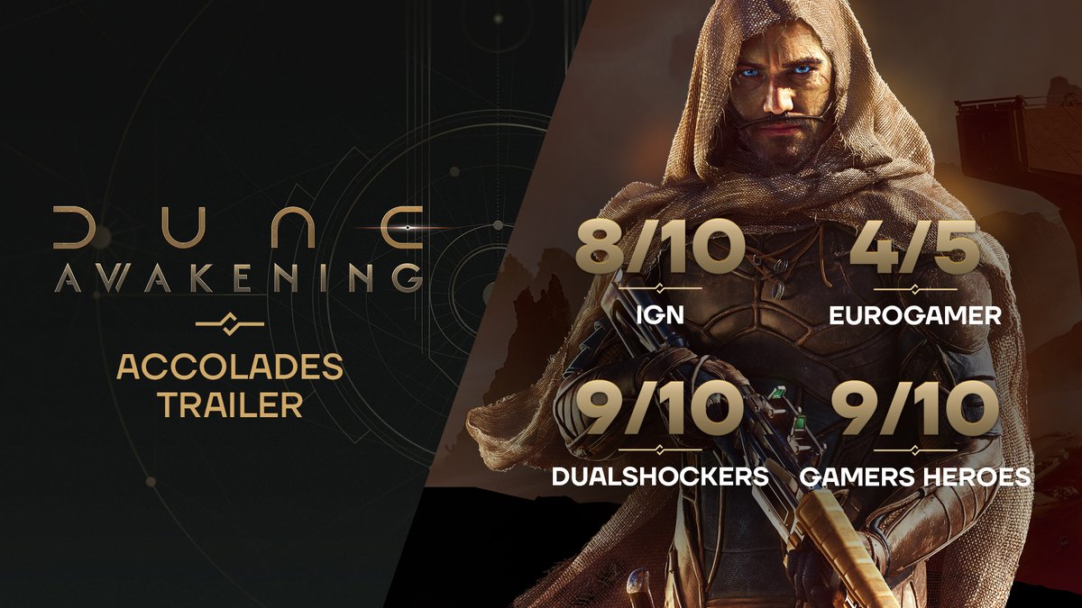 The response to #DuneAwakening has been amazing and we are thrilled to see so many Sleepers enjoying what we’ve put so much passion into. We have much more planned, but for now please join us in celebrating the critical reception!