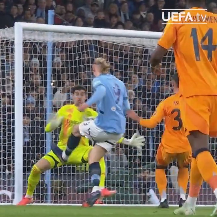 Haaland's first goal against Real Madrid โฝ