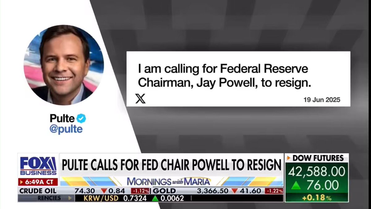 Because President Trump defeated Biden’s inflation, Federal Reserve Chairman Jay Powell needs to lower rates — or RESIGN