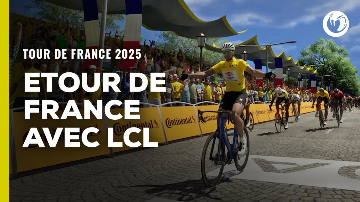 Le Tour de France entre dans l’arène esport ! 🎮 Le eTour de France, c’est une compèt sur le jeu #TDF2025 avec Tour de France™ &amp; LCL, une finale en public le 21 juillet et 6.000€ pour les meilleurs. Prêt à pédaler manette en main ? 🚴 🔗 Infos &amp; inscriptions :
