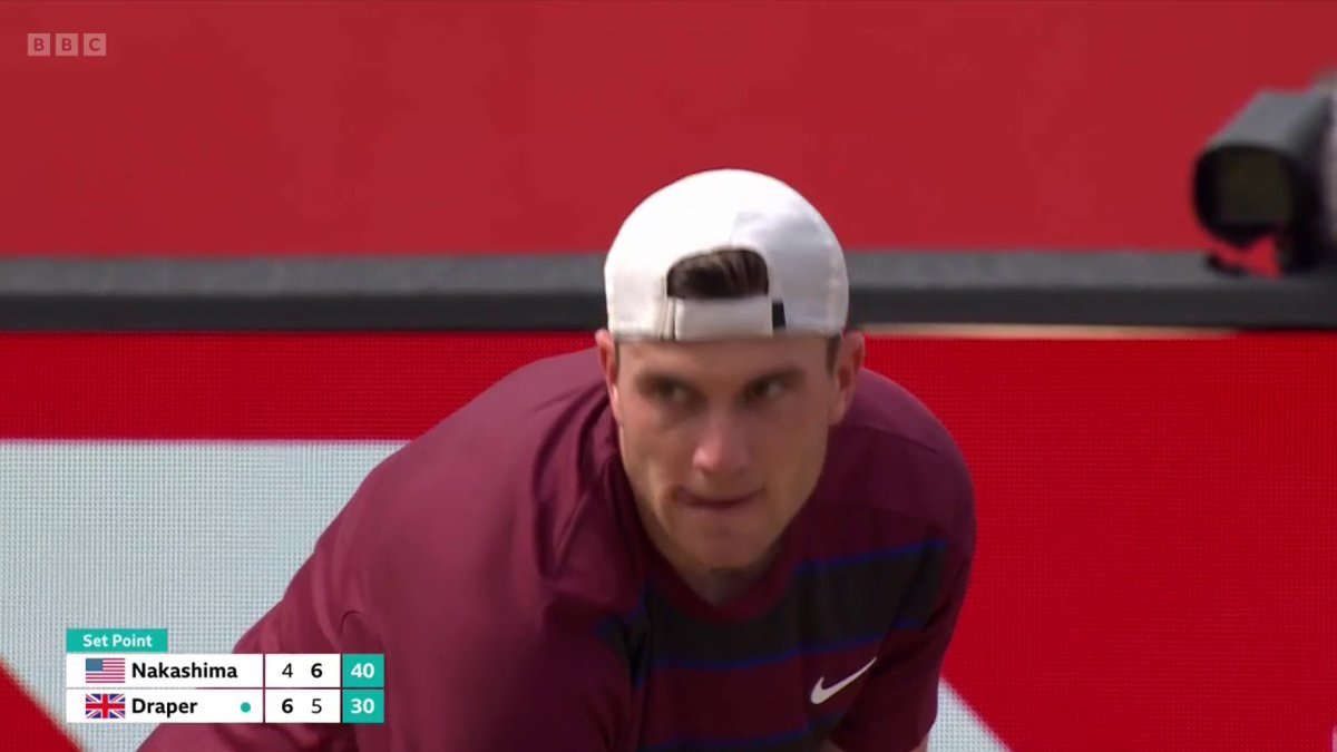 We're going the distance 💪 Brandon Nakashima takes the second set against Jack Draper - this quarter-final at Queen's will be settled in a deciding set.