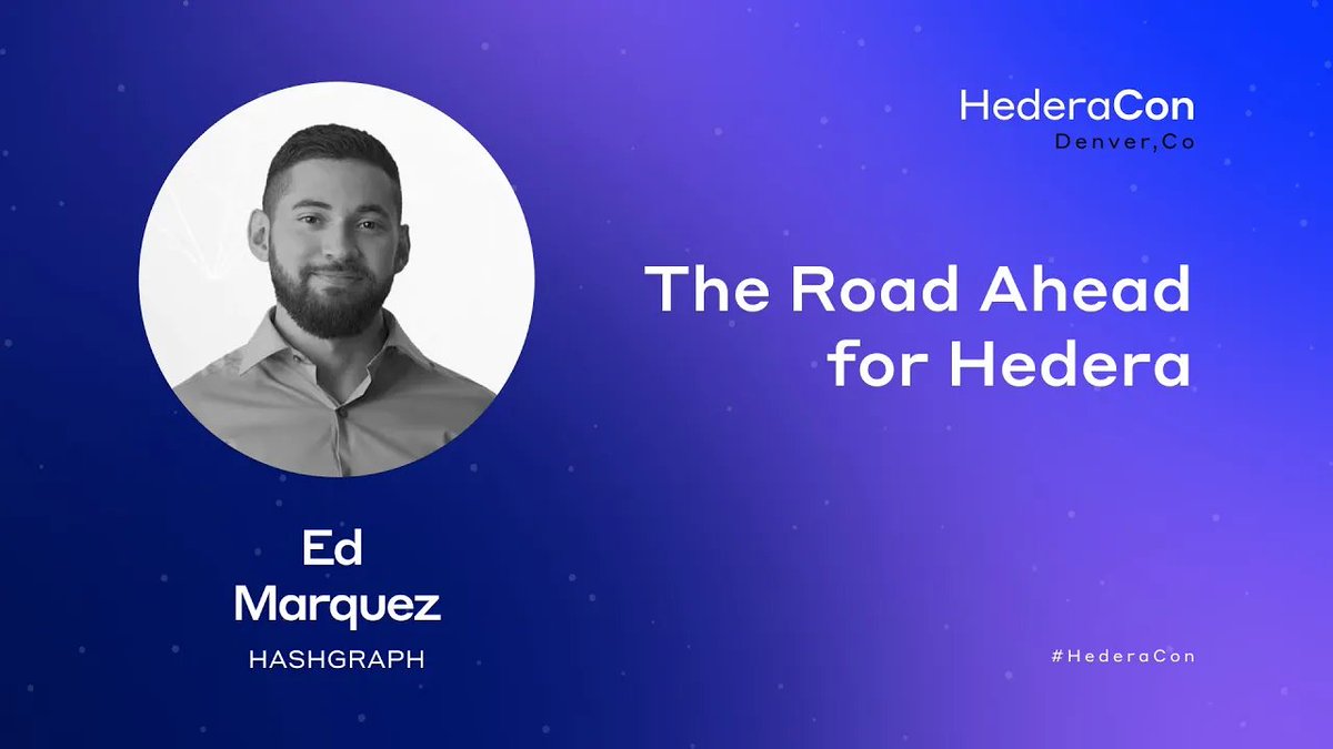 📺 During HederaCon2025, Ed Head of DevRel Hashgraph provided a deep dive into the Hedera network. Covering the journey so far, current trends and use cases, and the road ahead. Hear how Hedera is driving digitization for the decentralized economy of tomorrow. 👇