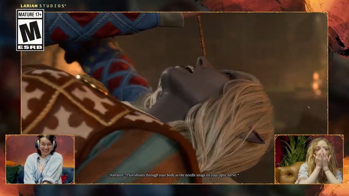 Knocked out Minthara and completed a clothing exchange during this week’s stream. Gale now has a slutty little outfit, thanks to one of his writers and stream guest, Adrienne Law 😌 Check out our chat with Adrienne: