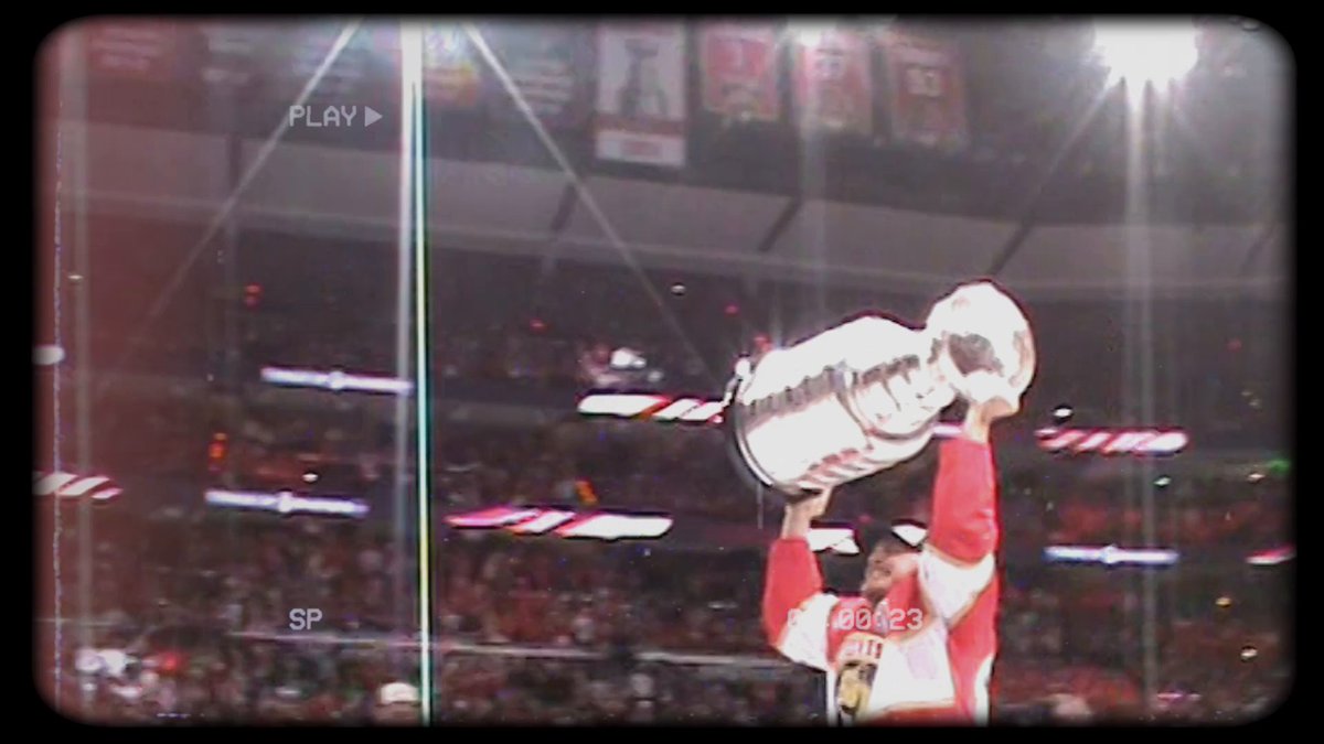 Be kind. Rewind. ⏪ Check out this Florida Panthers #StanleyCup championship footage recorded on a vintage camcorder! 📹
