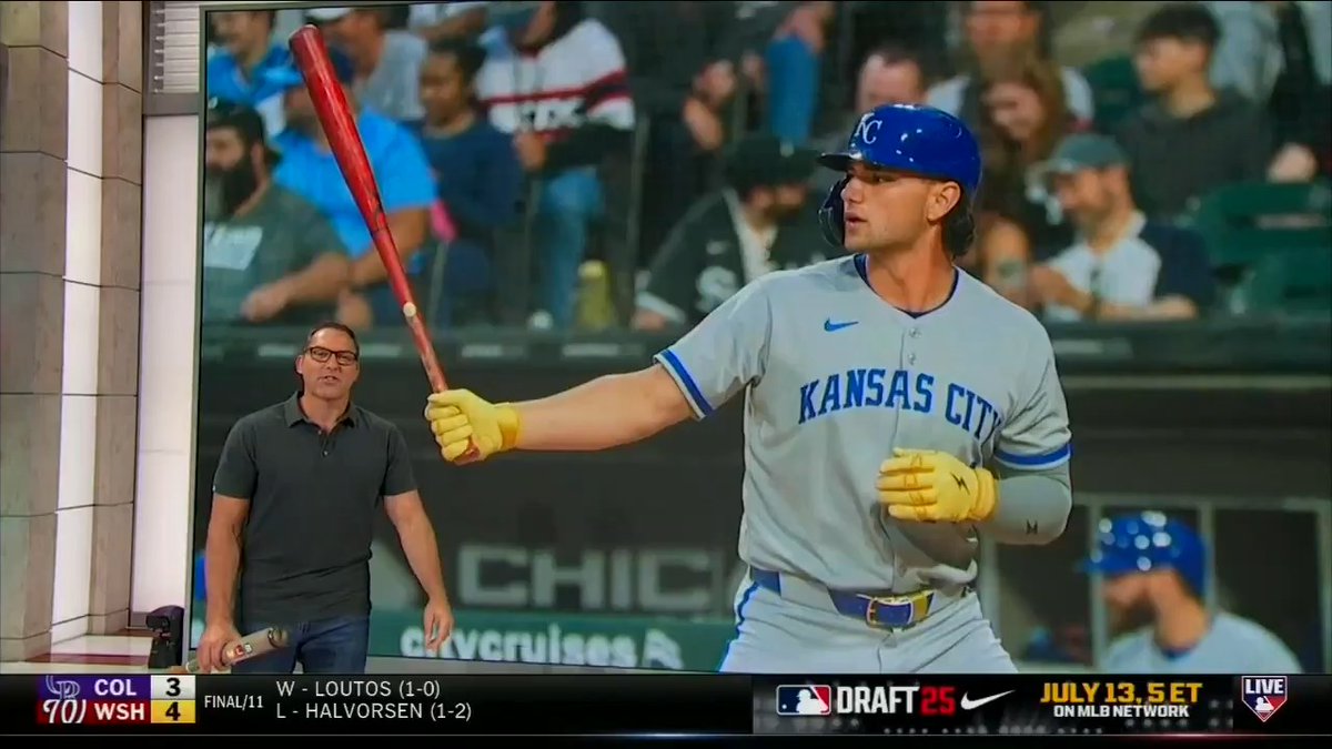 Come for DeRo's analogy about Jac Caglianone's quads, stay for the detailed breakdown of his monster swing. #MLBCentral | Kansas City Royals