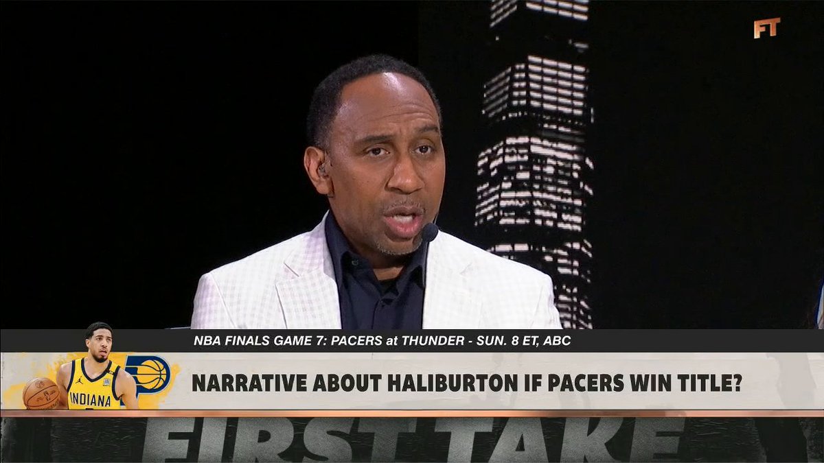 "We will give him his props where it's due, what we're not going to do is call him a superstar. We're not going to do that." Stephen A Smith wouldn't consider Tyrese Haliburton a "superstar" even if the Indiana Pacers win the NBA Finals 😳