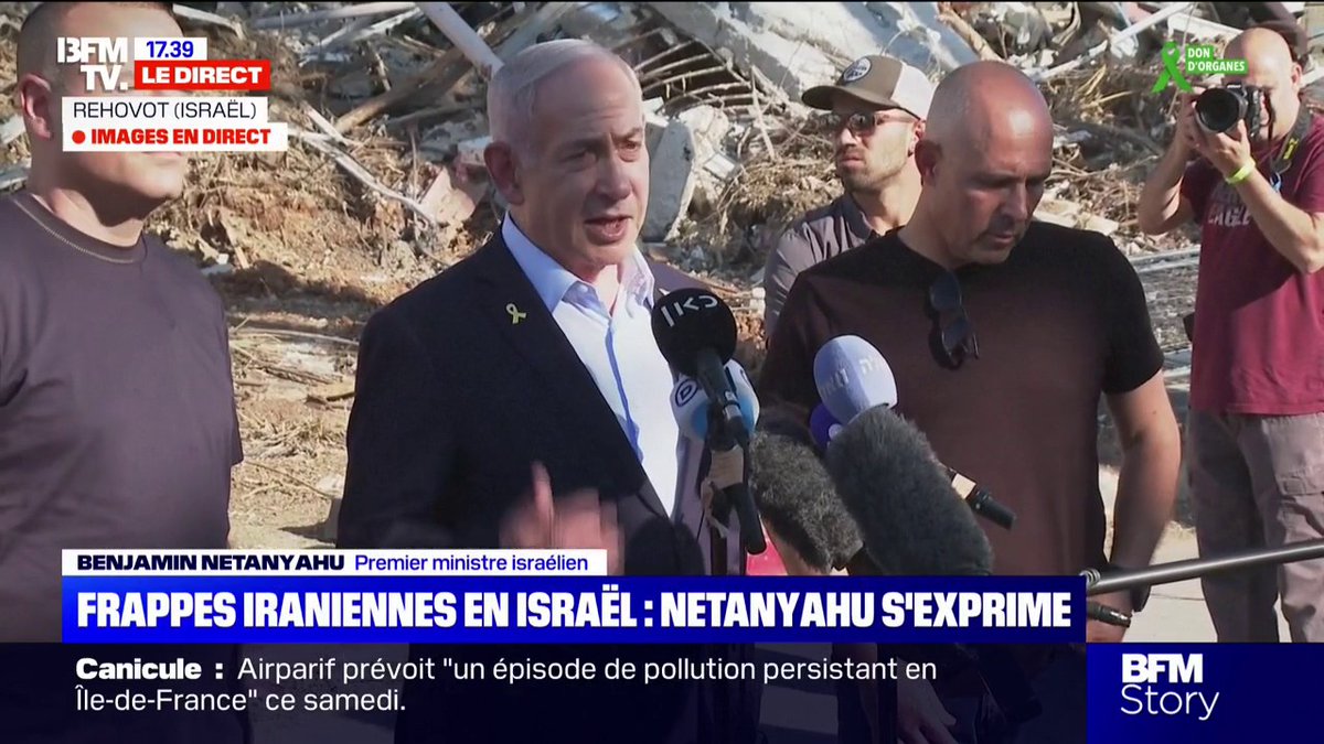 Conflit Israël/Iran: ”L'Iran est le régime terroriste le plus puissant du monde", déclare Benjamin Netanyahu
