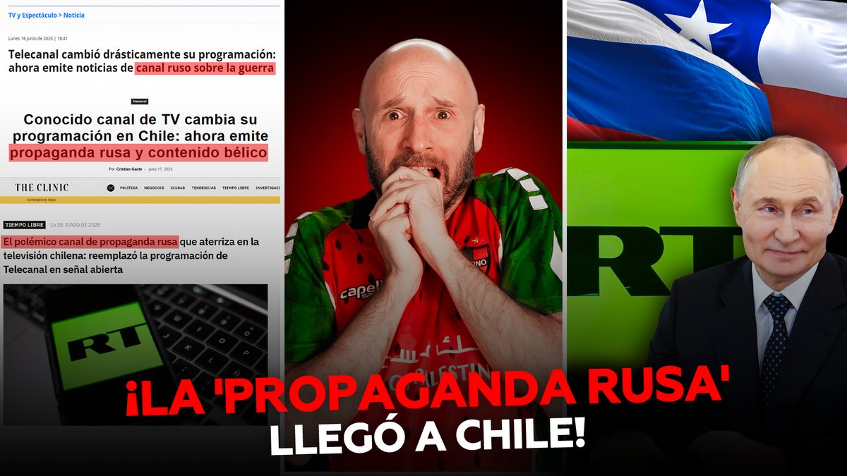 ¡La ‘propaganda rusa’ llegó a la TV chilena! 😱🇨🇱 Alboroto en Chile por la llegada de RT en Español a la televisión abierta. Histeria mediática que, no por poco original, deja de ser merecedora de nuestra atención ☺️😉