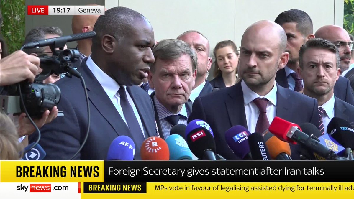 "Iran cannot have a nuclear weapon" Foreign Secretary David Lammy warns of a 'perilous moment' after talks with Iran's foreign minister, alongside EU counterparts Live updates ➡️ 📱 &amp;
