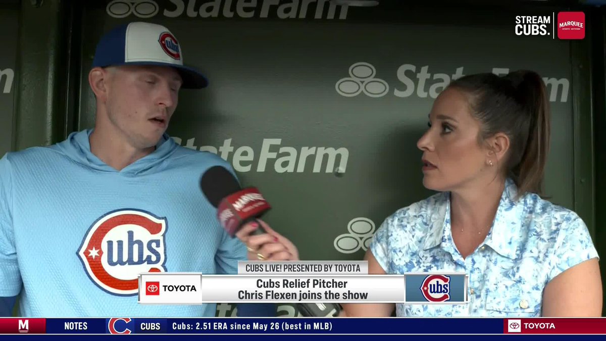 “You get 42,000 people screaming, it’s different here.” Chris Flexen loves pitching in front of the Wrigley Faithful.
