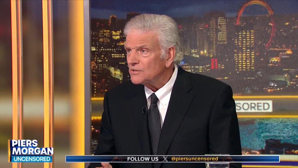 "We need to pray, Piers. This is a dangerous time in our history." Watch more of Rev Franklin Graham's discussion with Piers Morgan on religion, war and morality 👇 📺 Piers Morgan | Franklin Graham