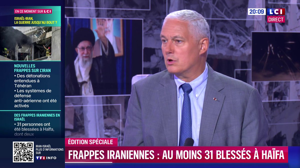 🗣️ "Maintenant" que les Israéliens "sont maîtres du ciel, y compris de jour, ça devient de plus en plus compliqué pour les Iraniens de tirer leurs missiles" note le général Michel Yakovleff ▶️ ✦ Margot Haddad ✦