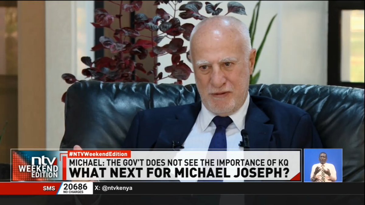 Michael Joseph: The government does not see the importance of Kenya Airways. KQ is not just a business. It’s a strategic asset for the country. If we lose this airline, we lose making this the business capital of Africa. #NTVWeekendEdition Kimani Muiruri