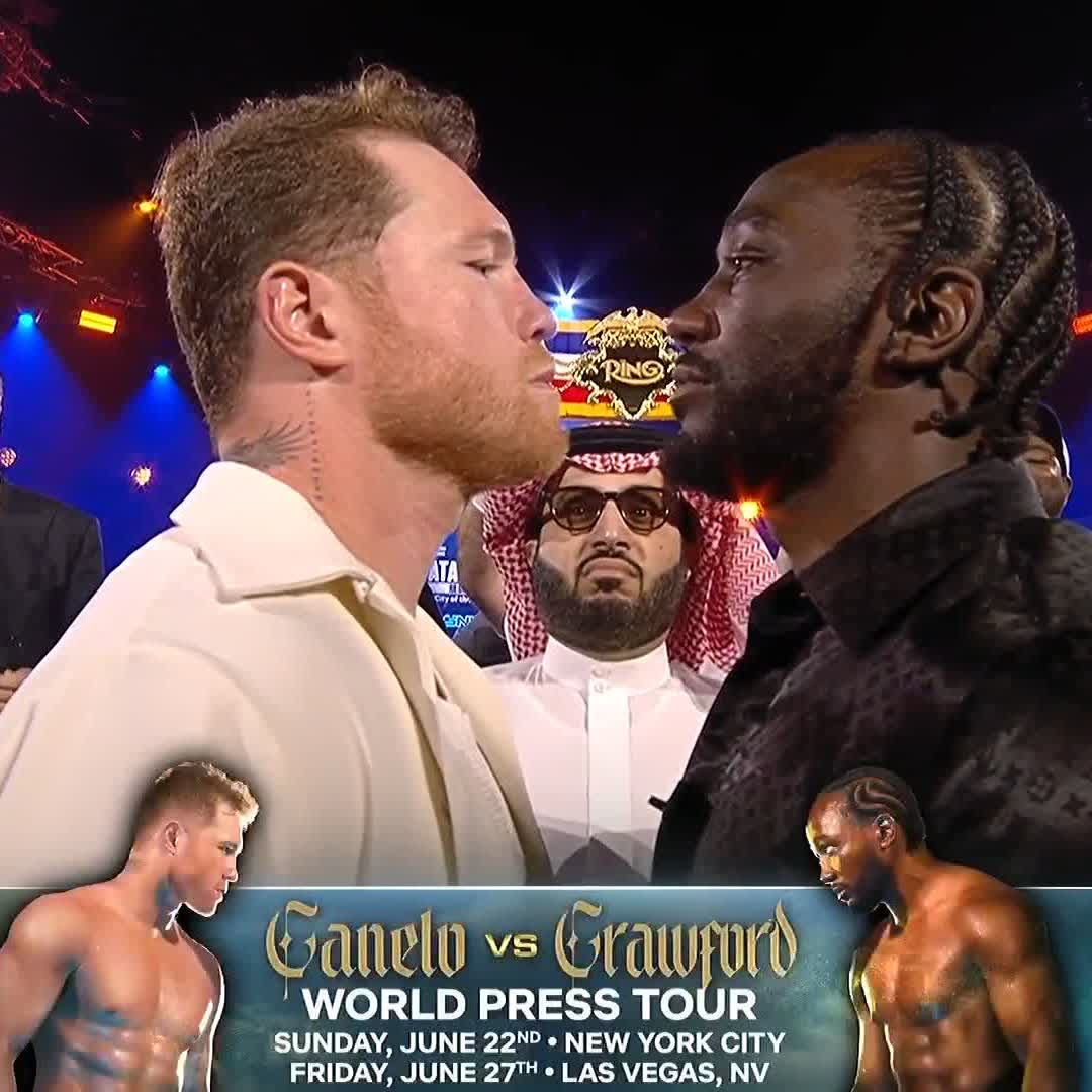 Se siente la tensión entre @canelo vs Terence Crawford 🥵 🔥 #CaneloCrawford