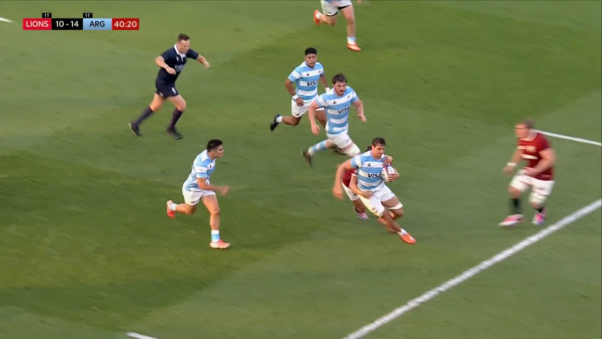 The Pumas capitalise on the Lions' sloppiness and take the lead right before half-time 👀