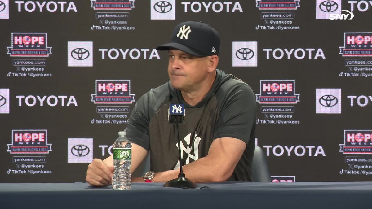 Aaron Boone was asked if Luke Weaver will be the Yankees' closer as he returns: "On some nights, he will be. I kind of look at, with him and Devin, we've got two elite guys back there."