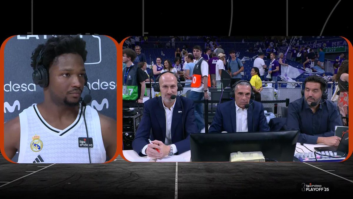🎙️ | Andrés Feliz: "Estoy ayudando al equipo y me siento orgulloso de mi trabajo". 📺 Movistar Plus+ | Real Madrid Basket #PlayoffLigaEndesa | #ConectaConTuPasion