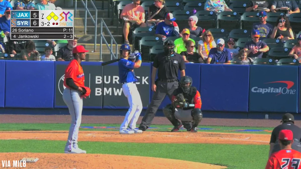 Travis Jankowski launches a grand slam for Triple-A Syracuse!