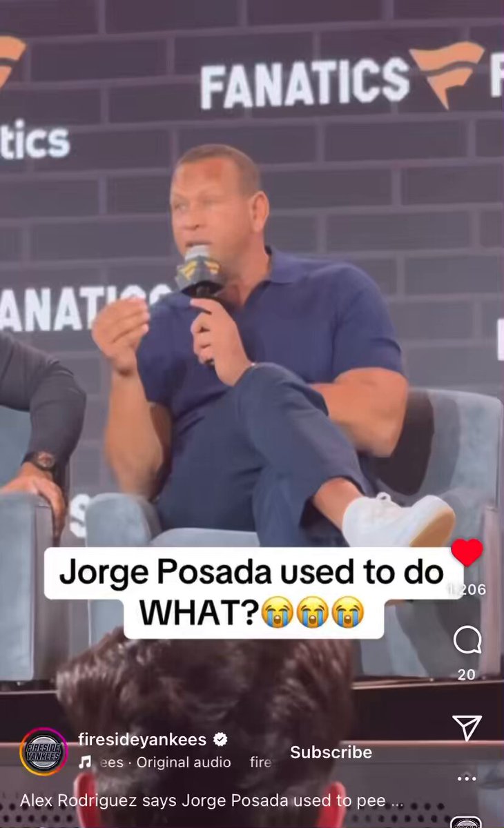 no WAY Jorge Posada just said he used to piss on his own hands to help them heal after not using batting gloves in spring training 😭😭😭😭😭