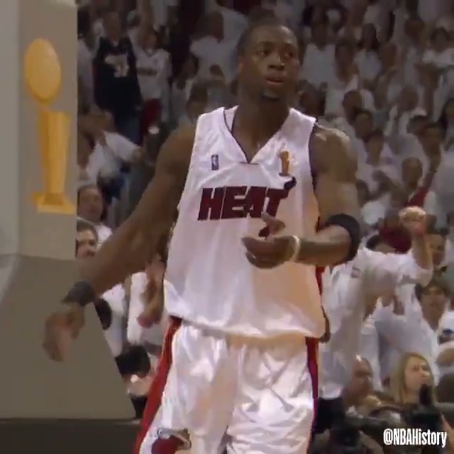 Dwyane Wade in the last four games of the 2006 NBA Finals — 39.3 PPG 8.3 RPG 3.5 APG 2.5 SPG 1.0 BPG 50% FG 4-0 Historic Finals MVP performance at only 24 years old. (via NBA History)