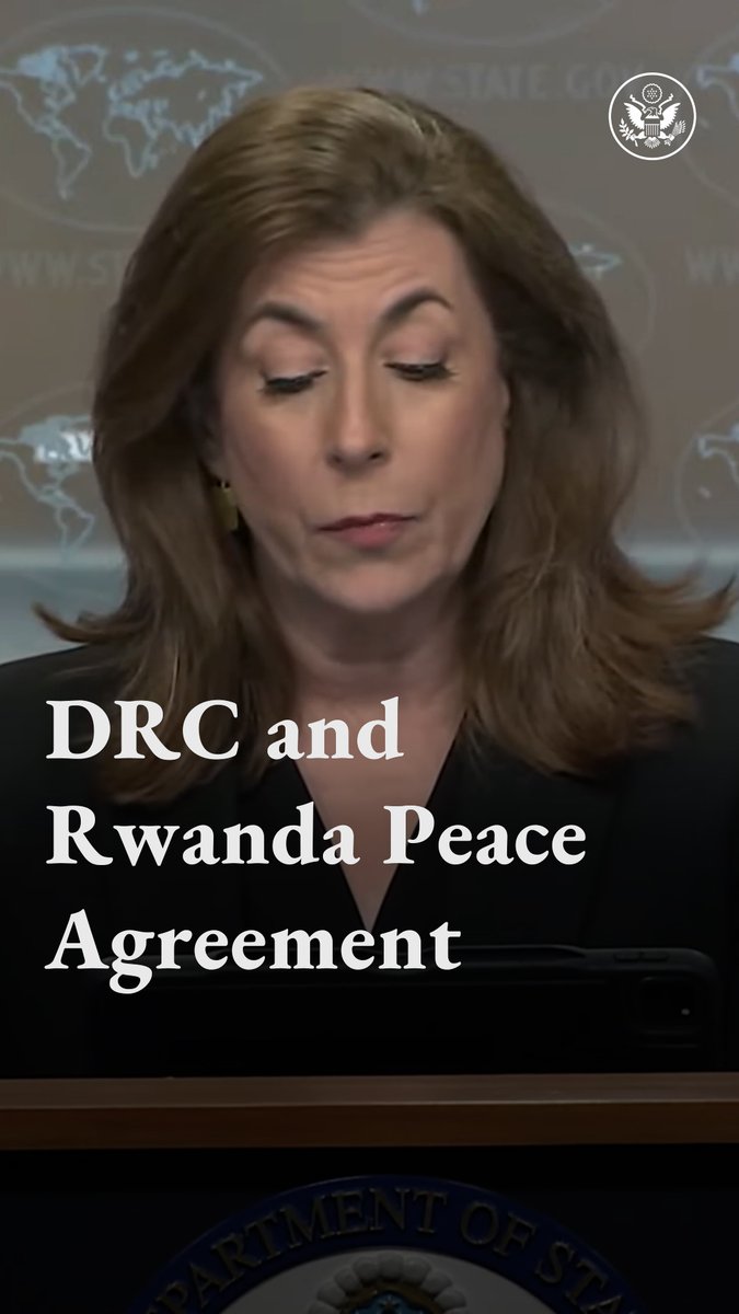 .Tommy Pigott: “After three days of talks, technical teams from the Democratic Republic of the Congo and the Republic of Rwanda initialed the text of a Peace Agreement…This is a milestone achievement and a significant step toward peace in that region.”