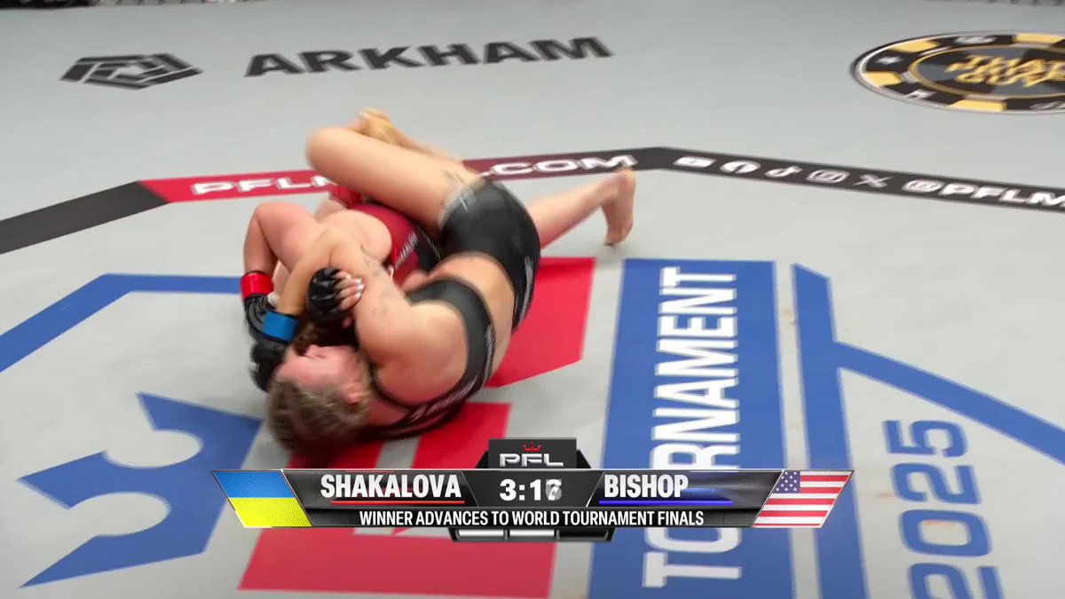 JENA BISHOP TO THE CHAMPIONSHIP! She finishes Ekaterina Shakalova with a rear naked choke. #PFLWorldTournament LIVE NOW 🇺🇸 ESPN & ESPN+ 🌎