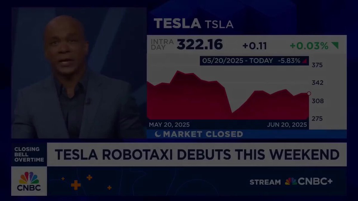 "Tesla's $1 trillion autonomous era begins," says Wedbush's Dan Ives Dan Ives says Tesla's robotaxi push in Austin could kick off a trillion-dollar growth chapter. 🚗🤖 He believes Tesla’s AI edge puts it in a league of its own 🔥 $TSLA