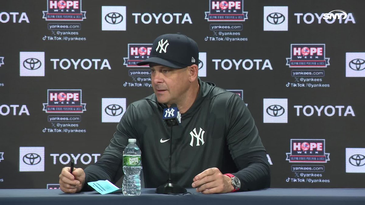 "I thought really, with exception of a couple guys scuffling a little bit, I thought really quality at-bats really all night, which was good to see throughout." Aaron Boone talks about what he saw from the Yankees' at-bats tonight: