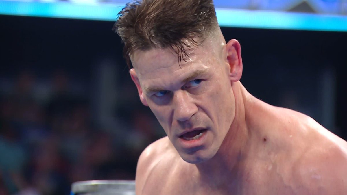 RIGHT THROUGH THE TABLE! John Cena is unhinged... #SmackDown