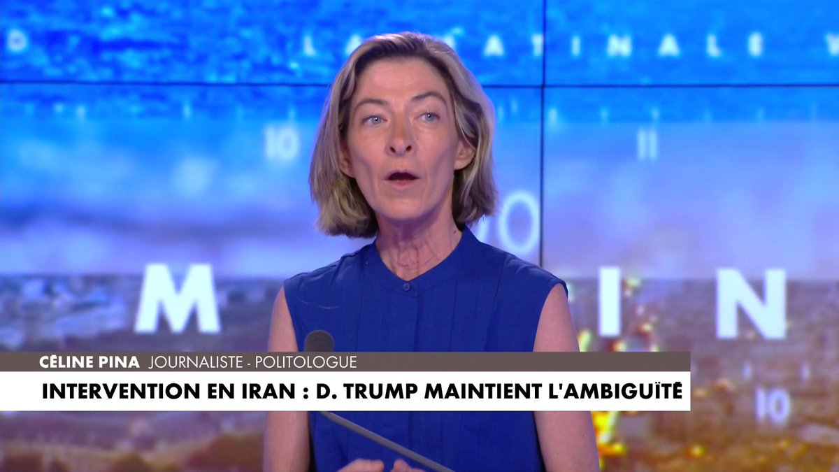 Céline Pina à propos de Donald Trump qui laisse planer le doute sur une possible intervention américaine en Iran : «En période de guerre, l'incertitude est aussi une arme», dans #LaMatinaleWE