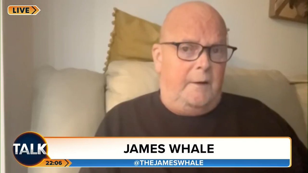 James Whale: "I'm actually in my last couple of weeks. I spend a lot of time crying. I'm heading into the sunset." James Whale MBE.