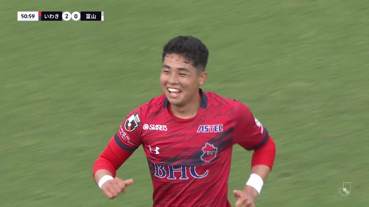 いわきFCがハーフウェーラインから50m越えの超ロングシュートを決める💥
