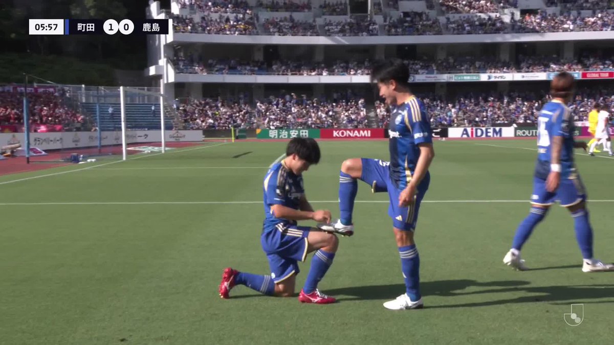 / 相馬のゴールで町田先制⚽ \ 相手陣内でボールを奪った #林幸多郎 選手から、フリーで走りこむ #相馬勇紀 選手にお膳立てのラストパス🌟 これを冷静に流し込んで、ゼルビアが先制点をゲット✊ #まちだ漢祭 #0621鹿島 #FC町田ゼルビア #zelvia